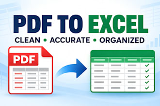 convert PDF tables into a clean, accurate excel spreadsheet