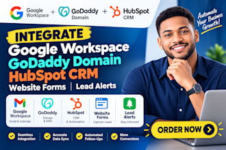 integrate google workspace godaddy domain hubspot CRM website forms lead alerts