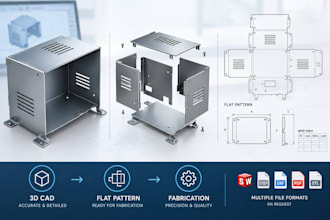 design sheet metal part, enclosures and fabrication cad in solidworks