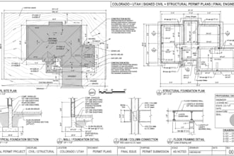 prepare signed civil and structural permit plans for colorado and utah