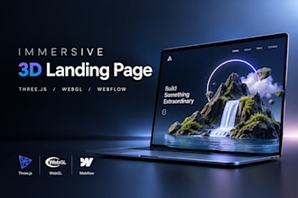 create an immersive and interactive 3d landing page with threejs webgl webflow