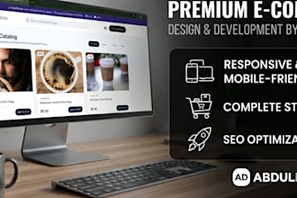 design a modern ecommerce website and web store
