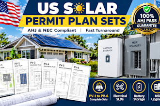 draft complete solar permit plan sets pv1 to pv6 for ahj approval