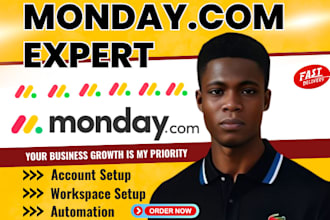 setup and automate monday com project management system monday CRM workflows