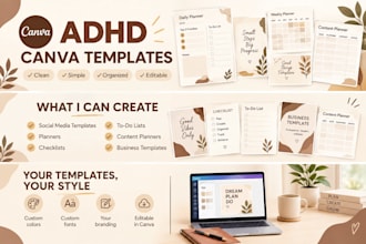 design adhd friendly canva templates for your business