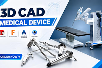 create cad medical equipment surgical instrument prototype solidworks fusion360