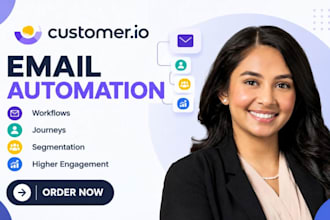 setup cutomer io email automation workflow journeys segmentation