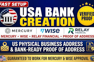 get USA physical address and proof of address for USA bank creation mercury wise