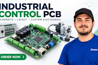 design industrial control pcb board, schematic layout and custom electronics pcb