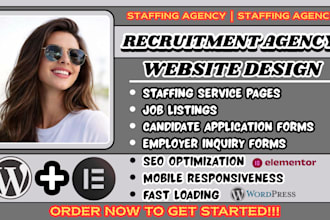 recruitment agency website, staffing agency website, recruitment website