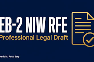 draft a professional eb2 niw rfe response letter for uscis