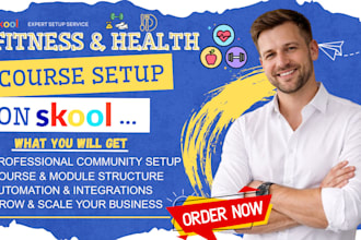 setup and organize your fitness health online course content on skool community