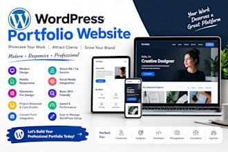 design a modern wordpress portfolio website for your personal brand