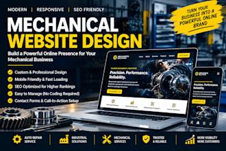 design auto repair website, mechanical website, online booking website