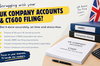 file UK company accounts, corporation tax return ct600 to hmrc