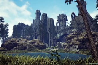 make stylized fantasy 3d game environments and unity game level design