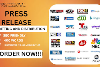 write professional press release with PR writing and distribution