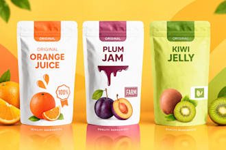create product packaging design, label and gift box design