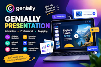 create genially presentation, interactive presentation and genially design