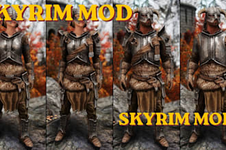 create and port skyrim mods with armor weapons and characters