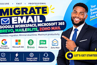 migrate email google workspace microsoft 365 mailerlite brevo zoho mail
