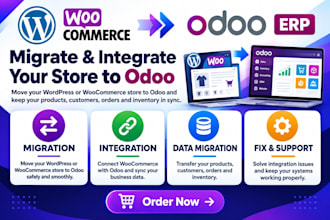 migrate wordpress woocommerce to odoo and integrate odoo erp