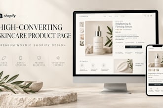 design a high converting skincare shopify product page