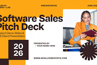 create software sales pitch deck product demo slides b2b client presentation