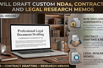 do legal research and drafting for indian law and contracts