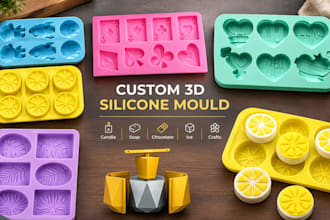 custom 3d silicone mold design for candle soap chocolate resin cake stl casting