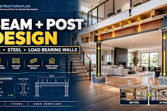 design beam and post replacement for load bearing wall removal