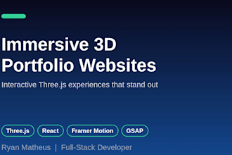 build an immersive 3d portfolio website with threejs
