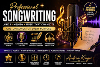 create custom jingles, podcast intro music, outro music, and theme songs
