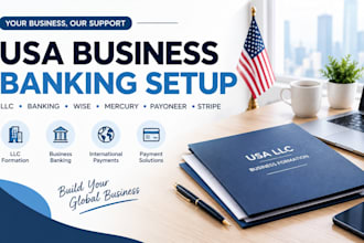 do USA bank creation setup, llc, wise, mercury, stripe bank account
