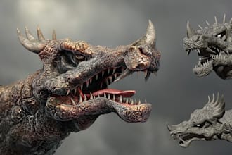 3d creature model 3d animal pbr texture alien dinosaur animated monster for game