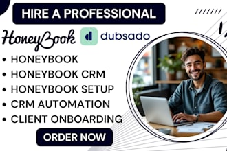 set up honeybook CRM, workflow automation and client onboarding