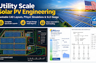 do utility scale solar pv design and power plant system engineering plan