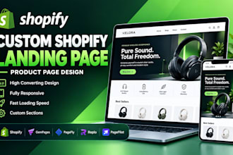 design custom shopify landing page product page gempages pagefly replo pagepilot