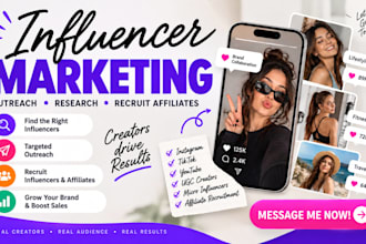 do influencer marketing influencer outreach research and recruit affiliates