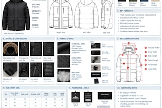 design puffer jackets, hoodie jackets, winterwear techpack, ready for production