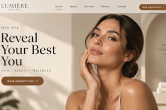 design squarespace med spa website appointment booking wellness clinic website