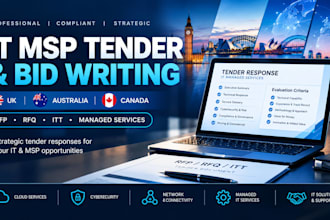 write winning UK IT msp tender response and bid proposals