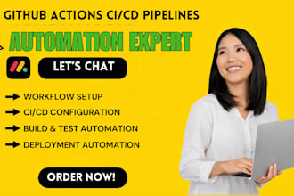 set up github actions, ci cd pipelines, workflow and automations