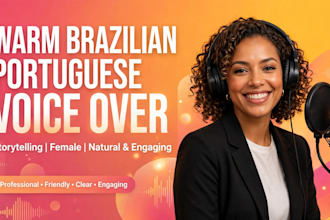 record warm brazilian portuguese storytelling voice over