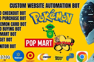 do pokemon card bot, target bot, purchase bot, checkout bot, popmart bot, lazada