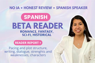 beta read your book or manuscript in spanish