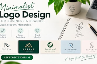 create minimalist graphics design logo for business and company brand redesign