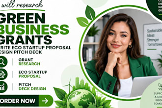 research green business grants write eco startup proposal design pitch deck