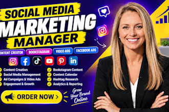 social media marketing manager content creator bookstagram video ads facebook ad