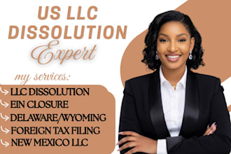 dissolve llc, do llc dissolution in delaware or new mexico for non US residents